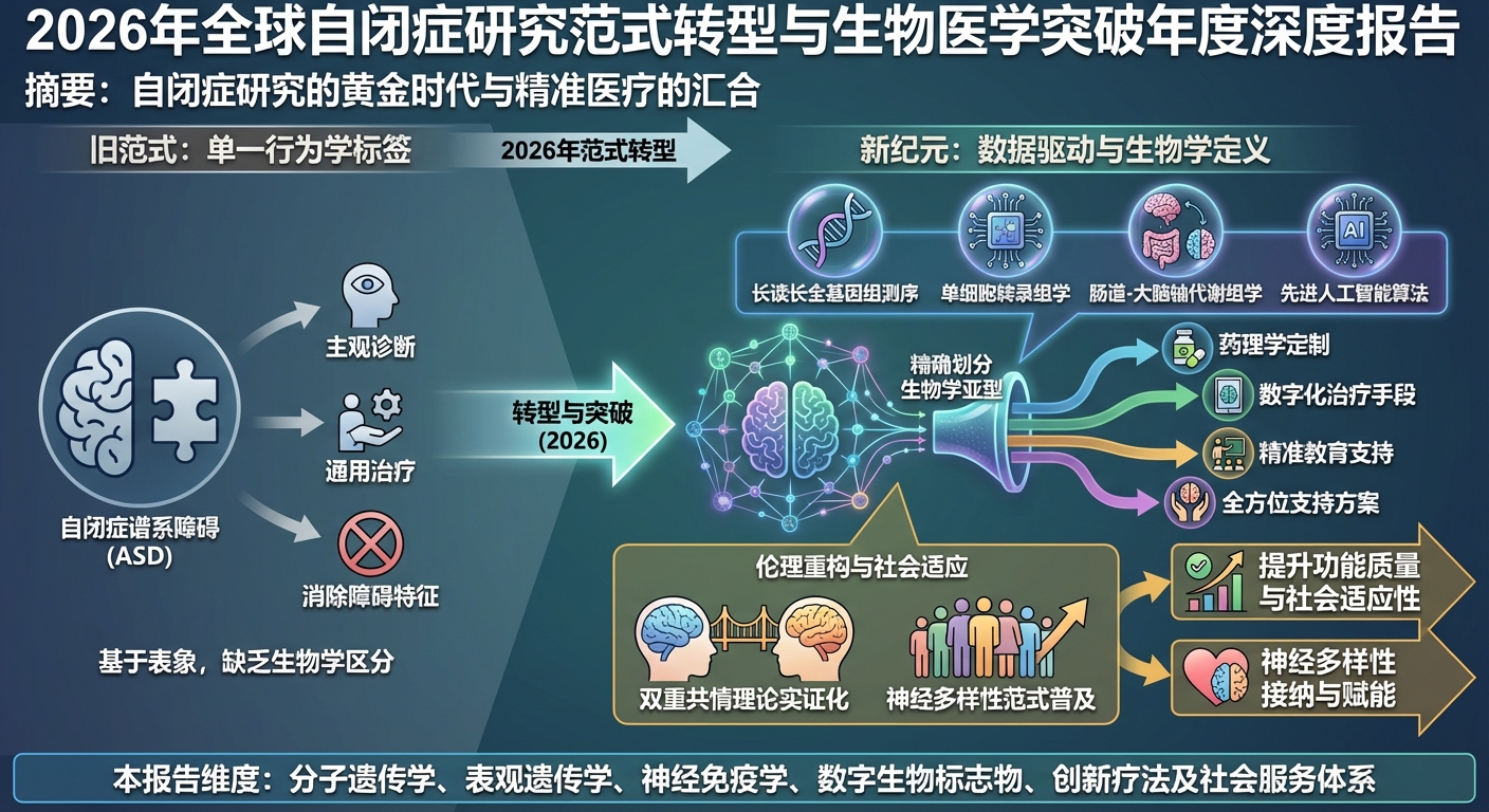2026年全球自闭症研究范式转型与生物医学突破年度深度报告