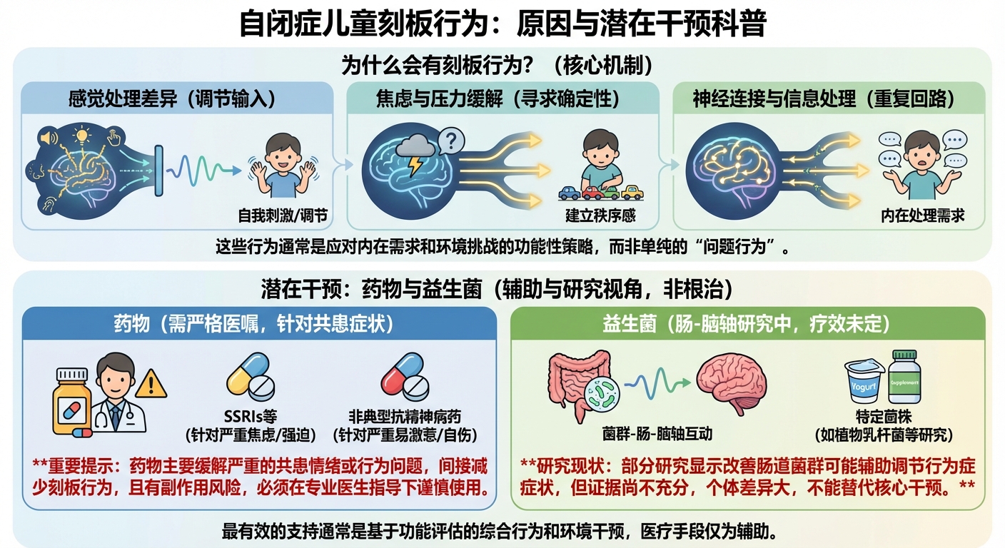 自闭症刻板重复行为的病理和可能改善的方向