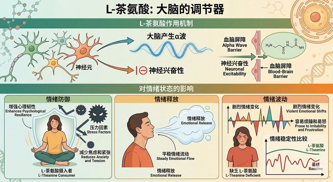 L-茶氨酸在自闭症儿童神经精神管理中的应用：关于情感防御机制解除与情感释放的深度分析报告